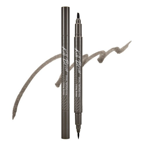 CLIO, KILL BROW DUAL TATTOO PEN SET (0.3G*2+1.2G), 03 GRAY BROWN