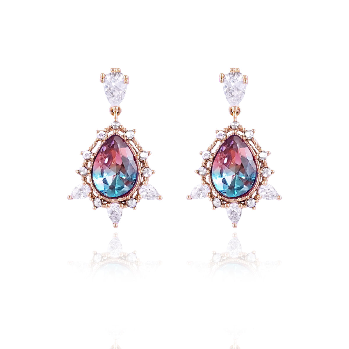 WING BLING, MIDNIGHT ROMANCE EARRING OR CLIP-ON EARRING, MIDNIGHT ROMANCE FRANCE PARIS CLIP ON EARRING