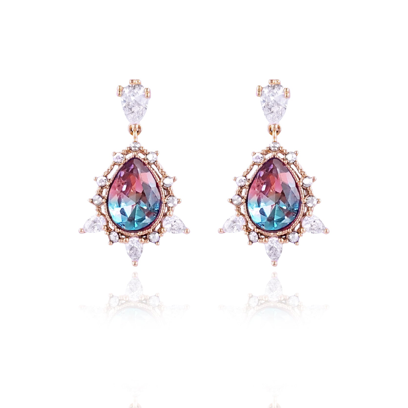 WING BLING, MIDNIGHT ROMANCE EARRING OR CLIP-ON EARRING, MIDNIGHT ROMANCE FRANCE PARIS CLIP ON EARRING