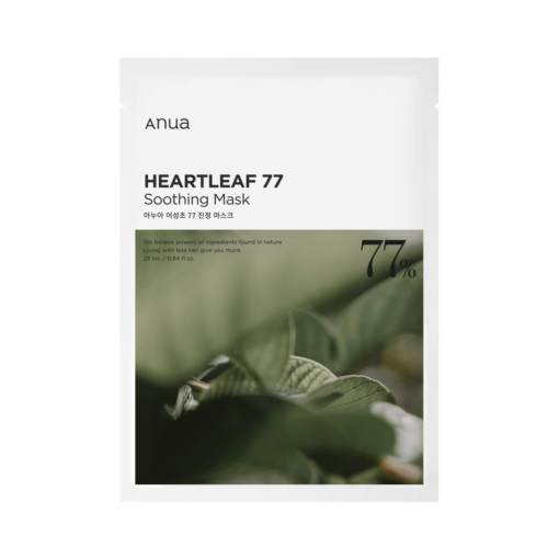 Anua, HEARTLEAF 77% SOOTHING SHEET MASK (25ML*1EA)