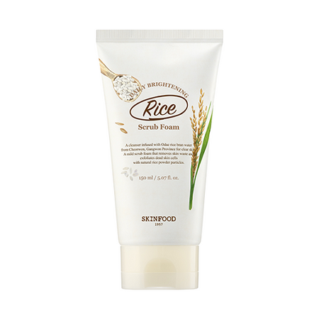 SKINFOOD, RICE DAILY BRIGHTENING SCRUB FOAM 150ML