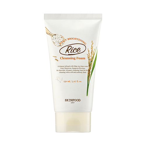 SKINFOOD, RICE DAILY BRIGHTENING CLEANSING FOAM 150ML