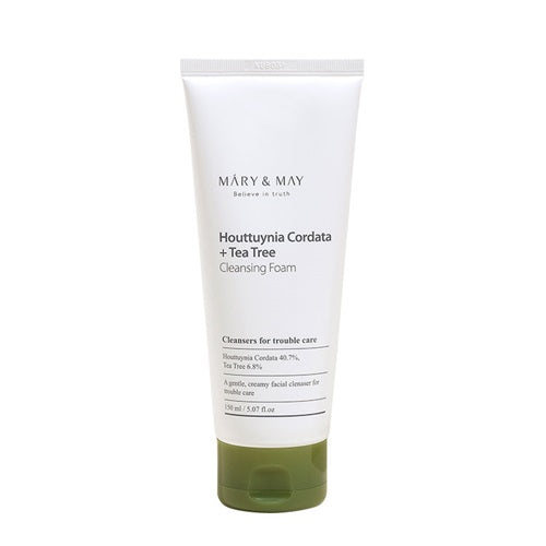 MARY&MAY, HOUTTUYNIA CORDATA+TEA TREE CLEANSING FOAM 150ML