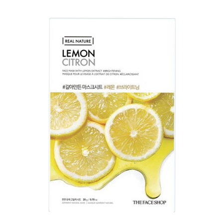 THE FACE SHOP, REAL NATURE FACE MASK WITH LEMON EXTRACT