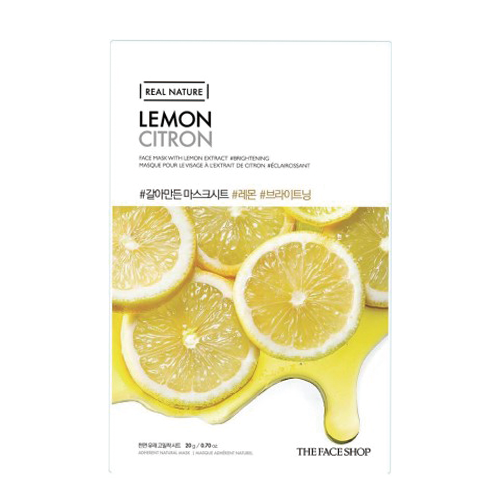 THE FACE SHOP, REAL NATURE FACE MASK WITH LEMON EXTRACT